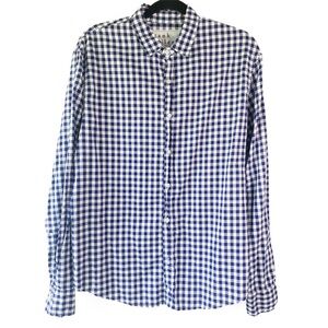 Frank & Eileen Mens Paul Cotton Button‎ Up Shirt M Blue Check Gingham Preppy
